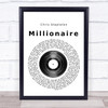 Chris Stapleton Millionaire Vinyl Record Song Lyric Framed Print