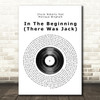 Chuck Roberts feat Monique Bingham In The Beginning (There Was Jack) Vinyl Record Song Lyric Framed Print