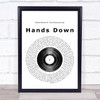 Dashboard Confessional Hands Down Vinyl Record Song Lyric Framed Print