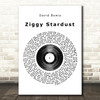 David Bowie Ziggy Stardust Vinyl Record Song Lyric Framed Print