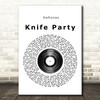 Deftones Knife Party Vinyl Record Song Lyric Framed Print