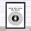 Disclosure feat. London Grammar Help Me Lose My Mind Vinyl Record Song Lyric Framed Print