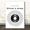 Elvis Costello Oliver's Army Vinyl Record Song Lyric Framed Print