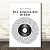 Elvis Presley The Impossible Dream Vinyl Record Song Lyric Framed Print