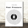 James Bay Peer Pressure Vinyl Record Song Lyric Framed Print