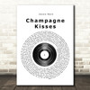 Jessie Ware Champagne Kisses Vinyl Record Song Lyric Framed Print