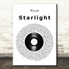 Muse Starlight Vinyl Record Song Lyric Framed Print