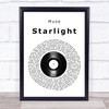 Muse Starlight Vinyl Record Song Lyric Framed Print