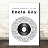 Orchestral Manoeuvres In The Dark Enola Gay Vinyl Record Song Lyric Framed Print