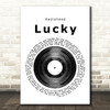 Radiohead Lucky Vinyl Record Song Lyric Framed Print