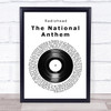 Radiohead The National Anthem Vinyl Record Song Lyric Framed Print