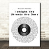 Richard Hawley Tonight The Streets Are Ours Vinyl Record Song Lyric Framed Print