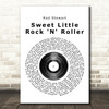 Rod Stewart Sweet Little Rock 'N' Roller Vinyl Record Song Lyric Framed Print