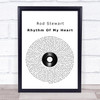 Rod Stewart Rhythm Of My Heart Vinyl Record Song Lyric Framed Print