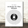 Ron Pope A Drop In The Ocean Vinyl Record Song Lyric Framed Print