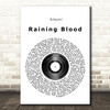 Slayer Raining Blood Vinyl Record Song Lyric Framed Print