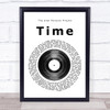 The Alan Parsons Project Time Vinyl Record Song Lyric Framed Print