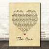 Elton John The One Vintage Heart Song Lyric Framed Print