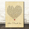 Jasmine Rae When I Found You Vintage Heart Song Lyric Framed Print