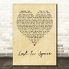 Lighthouse Family Lost In Space Vintage Heart Song Lyric Framed Print