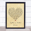 Philip Oakey Giorgio Moroder Together in Electric Dreams Vintage Heart Song Lyric Framed Print