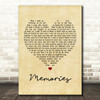 Shawn Mendes Memories Vintage Heart Song Lyric Framed Print