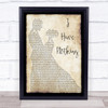 Whitney Houston I Have Nothing Man Lady Dancing Song Lyric Quote Print