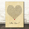 Will Young Who Am I Vintage Heart Song Lyric Framed Print