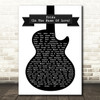 U2 Pride (In The Name Of Love) Black & White Guitar Song Lyric Print