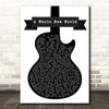 Peabo Bryson & Regina Belle A Whole New World Black & White Guitar Lyric Print