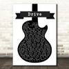 Joe Bonamassa Drive Black & White Guitar Song Lyric Print