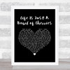 Doris Day Life Is Just A Bowl of Cherries Black Heart Song Lyric Print