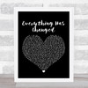 Taylor Swift ft. Ed Sheeran Everything Has Changed Black Heart Song Lyric Print