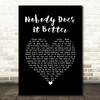 Carly Simon Nobody Does It Better Black Heart Song Lyric Print