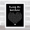 Morecambe and Wise Bring Me Sunshine Black Heart Song Lyric Print