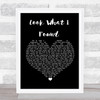 Chris Cagle Look What I Found Black Heart Song Lyric Print