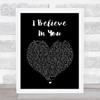 Michael Buble I Believe In You Black Heart Song Lyric Print