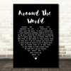 Nat King Cole Around The World Black Heart Song Lyric Print