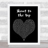 Paul Weller Shout to the Top Black Heart Song Lyric Print