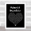 Mike Reno & Ann Wilson Almost Paradise Black Heart Song Lyric Print