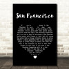 Scott McKenzie San Francisco Black Heart Song Lyric Print