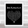 Scott McKenzie San Francisco Black Heart Song Lyric Print