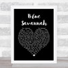 Erasure Blue Savannah Black Heart Song Lyric Print