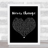 Picture This Never Change Black Heart Song Lyric Print