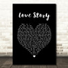 Johnny Mathis Love Story Black Heart Song Lyric Print