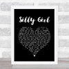 Descendents Silly Girl Black Heart Song Lyric Print