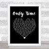 Enya Only Time Black Heart Song Lyric Print