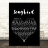 Oasis Songbird Black Heart Song Lyric Print