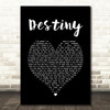 Zero 7 Destiny Black Heart Song Lyric Print