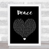 O.A.R. Peace Black Heart Song Lyric Print